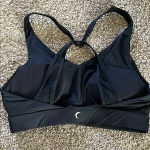 ZYIA Black Sports Bra with Racerback Design